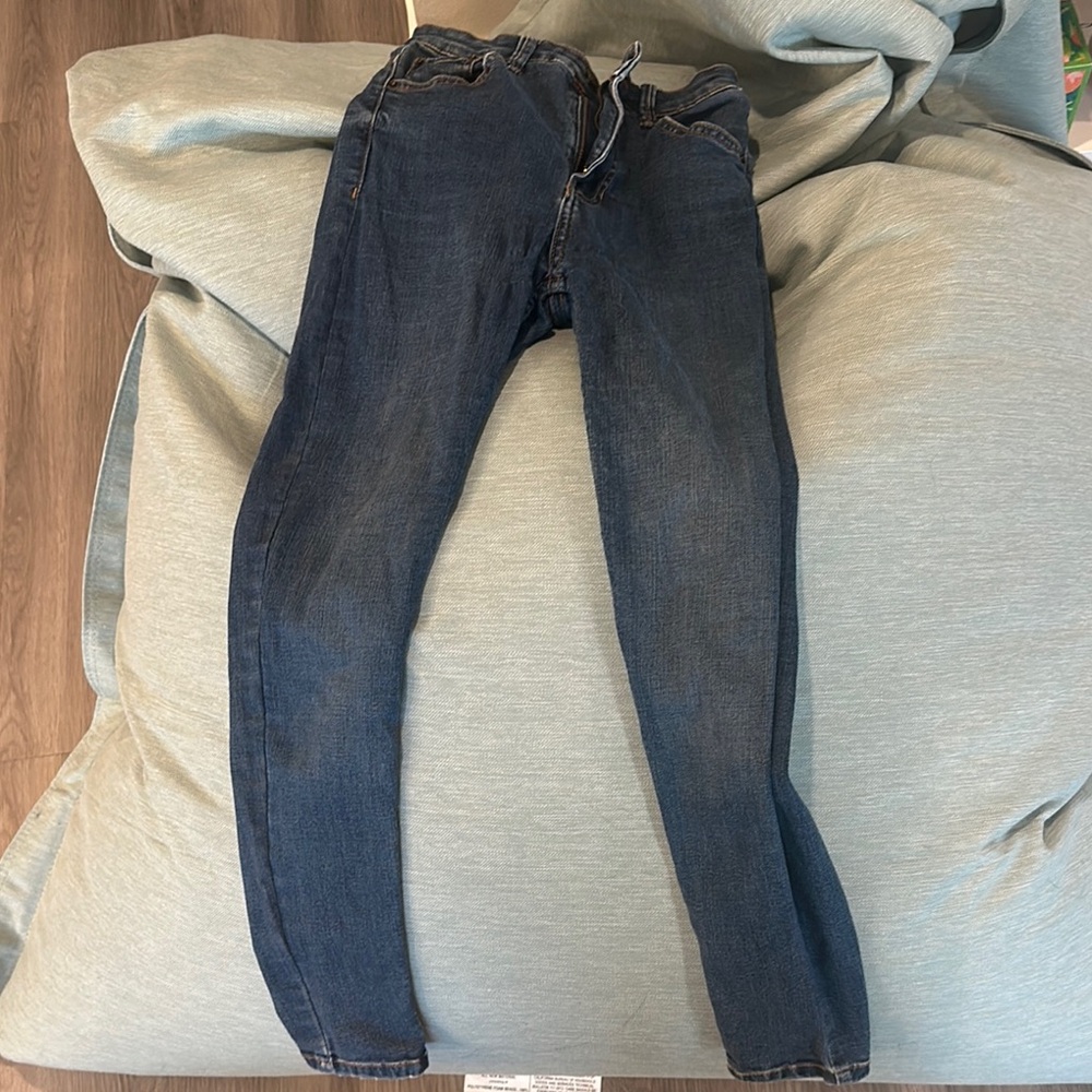 Bershka Blue High Rise Jeans
